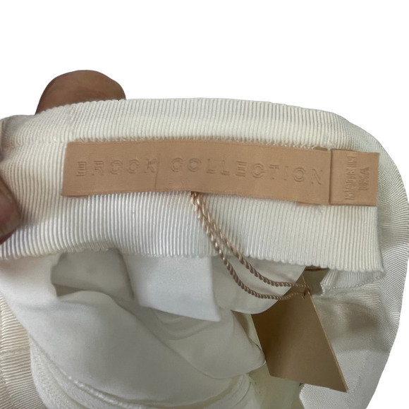 Brock Collection Sally Cotton-Blend Midi White Skirt SZ 4 - Picture 7 of 12